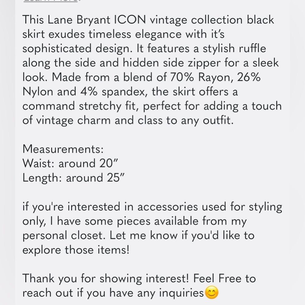 Lane Bryant ICON Collection Skirt Vintage - Picture 6 of 7